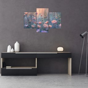 Tablou - Flori în culori pastelate (90x60 cm)