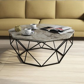 Măsuță de conferință Diamond White Marble