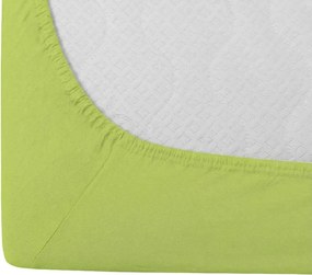 Cearsaf BASIC din jerseu verde deschis 90 x 200 cm