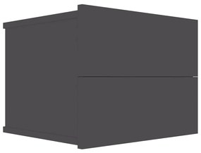 801057 vidaXL Noptieră, gri, 40 x 30 x 30 cm, PAL