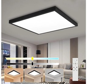Plafonieră LED dimabilă pentru baie Brilagi FRAME SMART LED/50W/230V IP44 negru + telecomandă
