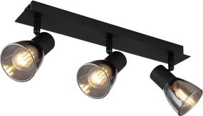 Plafoniera cu 3 spoturi directionabile design modern CLAUDE negru