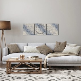 Tablou - Model de valuri (cu ceas) (90x30 cm)