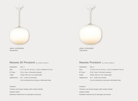 Pendul design modern Navone 30 alb