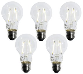 Set de 5 becuri LED E27 A60 Senzor Lux 2,5W 250 lm 3000K