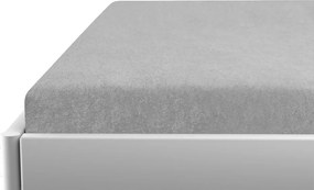 Cearsaf Frotir pentru patut cu elastic gri deschis 60x120 cm