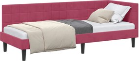 vidaXL Cadru de pat colțar Roșu Vin 80 cm x 200 cm Catifea