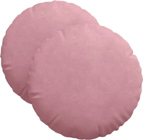 vidaXL Perne de Șezut 2 pcs Roz Ø 40 x 13 cm Catifea