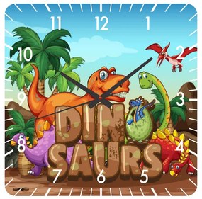 Ceas de perete dinozauri