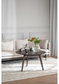 Măsuță de cafea maro închis cu aspect de lemn de stejar ø 90 cm Yumi – Rowico