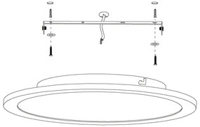 Eglo 98208 - Plafonieră LED SARSINA-A, 19,5W, 230V, dimabil + DO