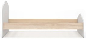 Pat pentru copii alb/în culoare naturală cu aspect de lemn de pin 90x190 cm Estefania – Marckeric