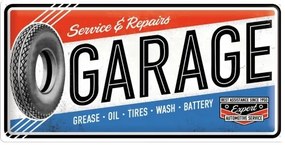 Placă metalică Service & Repair - Garage