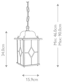 Lustră de exterior WEXFORD 1xE27/100W/230V IP23 Elstead WX9