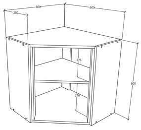 Corp haaus Karo, Gri Lucios/Alb, MDF, 60 x 60 x 60 cm