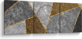Tablou - Imitarea materialelor (cu ceas) (90x30 cm)