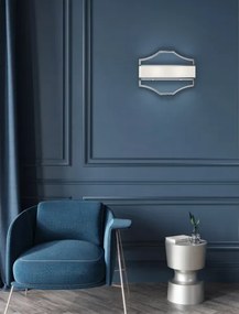 Open Design OR84504 - Aplica de perete GERDO, 2xE14, 12W, 230V, crom lucios/alb