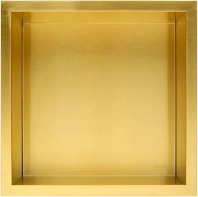 Raft incastrat patrat Balneo Wall-Box 30x30x10 cm auriu periat
