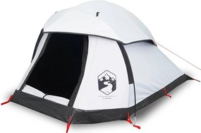 vidaXL Cort camping cupolă 1 persoană alb, țesătură opacă, impermeabil