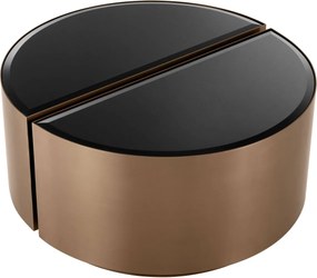 Set 2 masute laterale design elegant LUX Astra, cupru-negru 113933 HZ