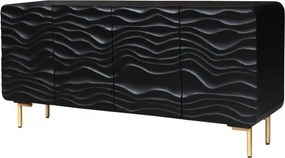 Comoda din lemn de mango Lagoon 160cm, negru