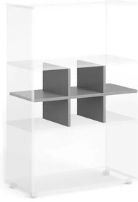 Rafturi suplimentare pentru dulap Manager 76,2 x 34 cm - 6 secțiuni, gri