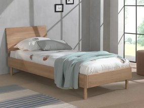 Pat Forrest Oak pentru Camera Copii, 90x200 cm, din Lemn Masiv de Stejar, Natur – Vipack