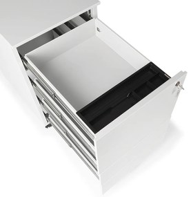 Comodă metalică 40 x 50 x 66,5 cm - 4 sertare, gri - ral 7035