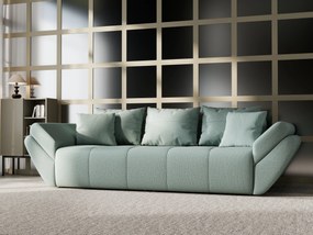 Canapea extensibilă dumonde cu ladă de depozitare si sezut confortabil din spuma high-density, Berlin Enjoy Mint 250x100 cm