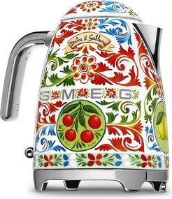 Cana electrica SMEG Dolce & Gabbana KLF03DGEU, 2400 W, 1,7 l, Baza rotativa la 360°, Finisaj lucios, Multicolor