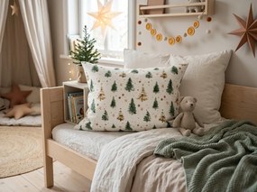 Fata de perna din bumbac CHRISTMAS FOREST 50x70 cm, colorat