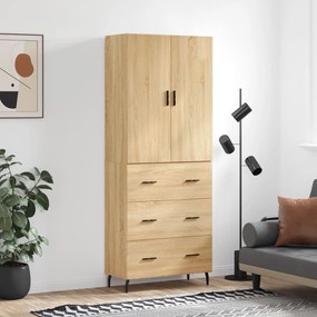 vidaXL Dulap înalt, stejar sonoma, 69,5x34x180 cm, lemn compozit
