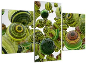 Tablou cu bile în dungi (90x60 cm)