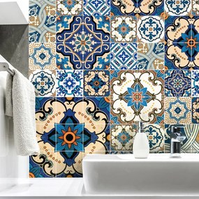 Set 60 autocolante de perete Ambiance Toundra, 15 x 15 cm