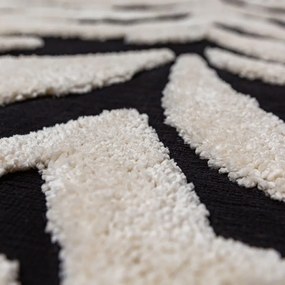 Covor alb-negru 133x190 cm Esra Zebra – Flair Rugs