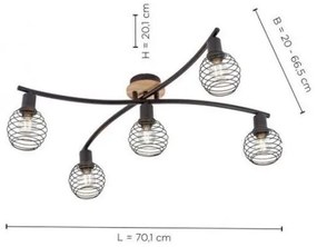 Lustră aplicată EUGEN 5xE14/40W/230V Leuchten Direkt 15925-79