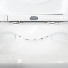 Toaletă compactă monobloc Nile cu spălare inferioară și scaun cu închidere moale