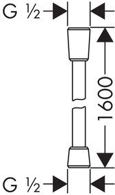 Furtun de dus, Hansgrohe, Isiflex 160 cm, auriu lucios