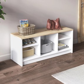 Comodă pentru pantofi London - White, Sapphire Oak