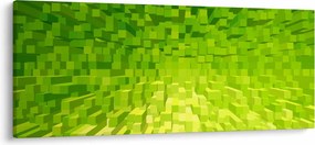 Tabloul cuburilor galbenverzui (120x50 cm)
