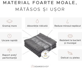 Prosop de baie din fibra de bambus maro BAMBOO 70 x 140 cm, 70% fibră de bambus | 30% bumbac