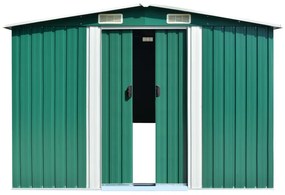 Sopron de gradina, verde, 257x779x181 cm, otel zincat