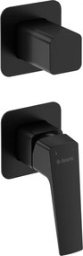 Baterie pentru dus, negru, cu comutator, pentru corp ingropat, Deante Blur Negru
