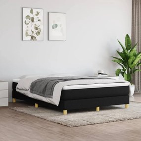 3120608 vidaXL Cadru de pat box spring, negru, 140x190 cm, textil