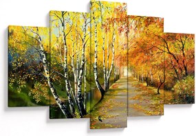 Tablou - Alee romantică de-a lungul apei, pictură în ulei (150x105 cm)