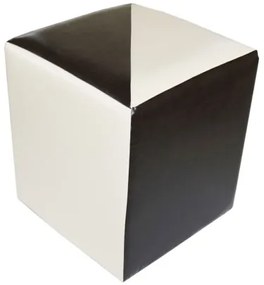 Taburet Cub Piele MOZAIC, 38 x 42 x 38 cm