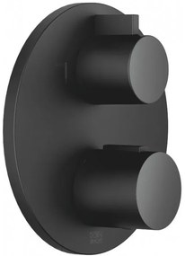 Baterie dus termostatata, pentru doi consumatori, Dornbracht, negru mat, 36426970-33