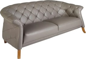 Canapea 2 locuri design LUX Chester Grey Leather