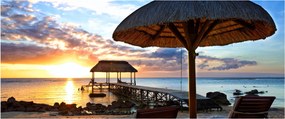Tablou - Apus de soare în Mauritius (120x50 cm)