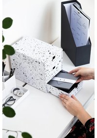 Cutie cu 3 sertare Bigso Box of Sweden Ingrid, alb-negru